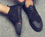 Men's sneakers made of genuine leather with laces