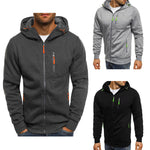 Men's sweatshirt with a zipper hood