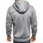 Men's sweatshirt with a zipper hood