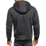 Men's sweatshirt with a zipper hood