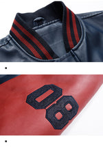 New leather men's baseball jacket