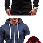 Men's hoodie with zipper hood