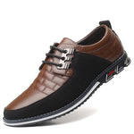Leather shoes with laces