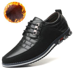 Leather shoes with laces