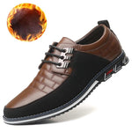 Leather shoes with laces