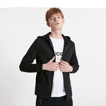 Men's fleece zipper sweatshirt