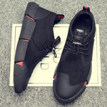 Men's sneakers made of genuine leather with laces