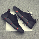 Men's sneakers made of genuine leather with laces