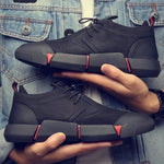 Men's sneakers made of genuine leather with laces