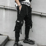 Street pants with ribbons