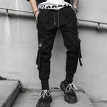 Street pants with ribbons