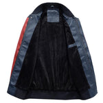 New leather men's baseball jacket