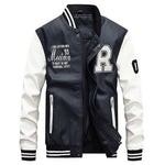 New leather men's baseball jacket
