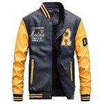 New leather men's baseball jacket