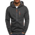 Men's sweatshirt with a zipper hood