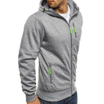 Men's sweatshirt with a zipper hood